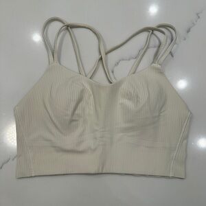Lululemon🦴 Like a Cloud Longline Ribbed Bra B/C Cup - Bone - Size 6